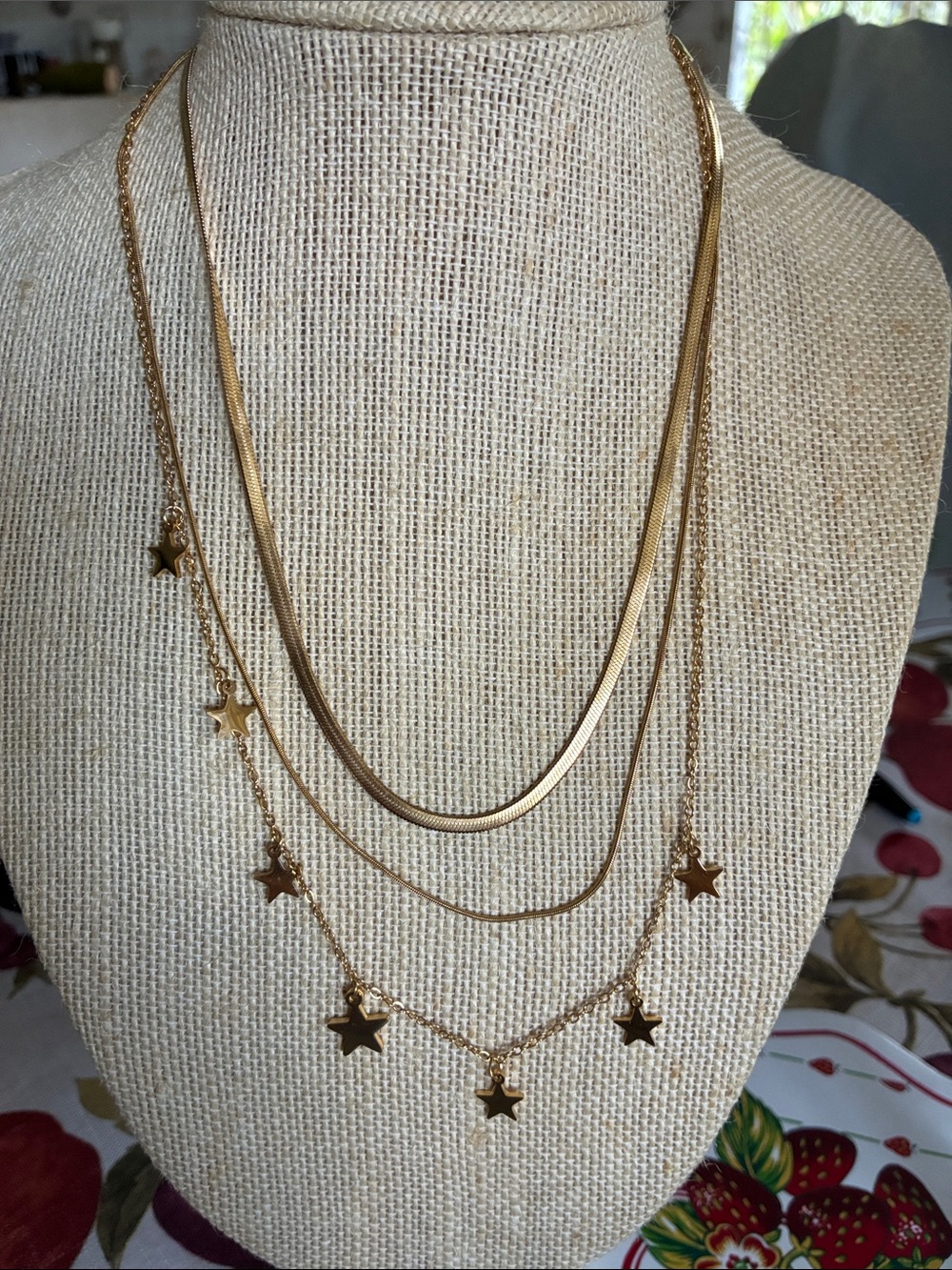 Gold Layered Star Pendant Necklace - Women Jewelry